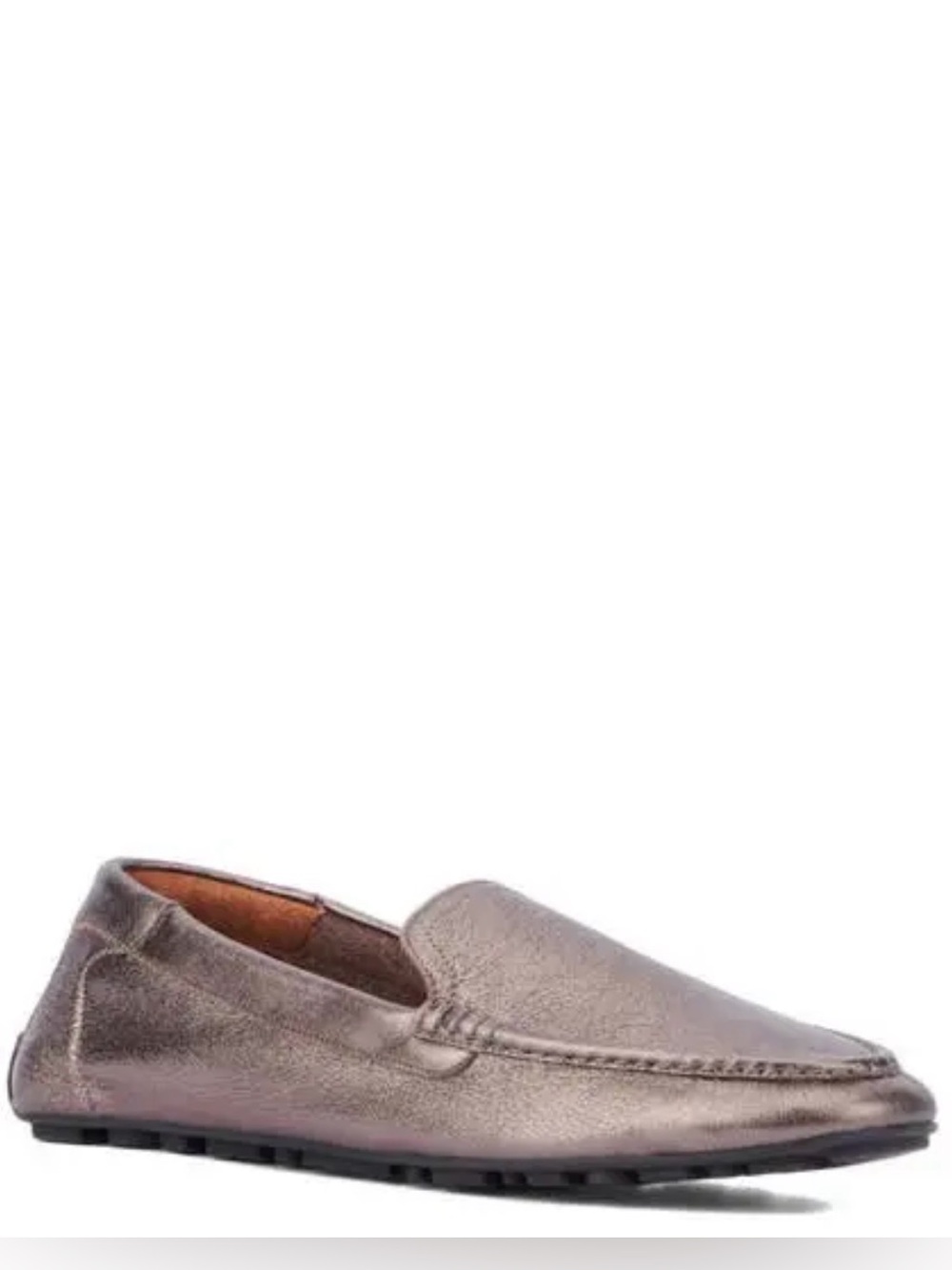 Aquatalia Women's Metallic Pewter Slip-On Loafers